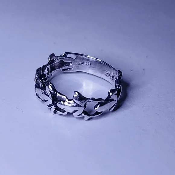 Sterling silver frog ring - Picture 3 of 5